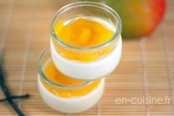 Recette panna cotta allégée et coulis de mangue au Thermomix