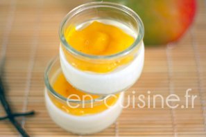 Recette panna cotta allégée et coulis de mangue au Thermomix