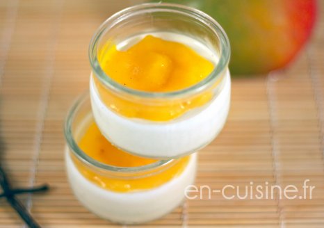 Recette panna cotta allégée et coulis de mangue au Thermomix