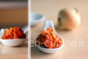 Recette sauce tomate au thon et champignons au Thermomix