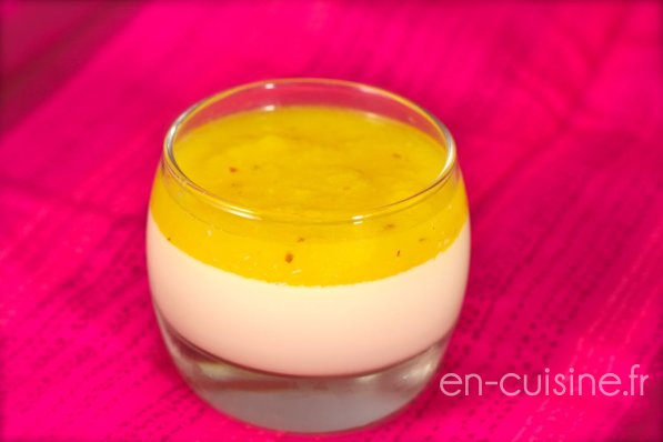 Recette panna cotta légère et coulis ananas au Thermomix