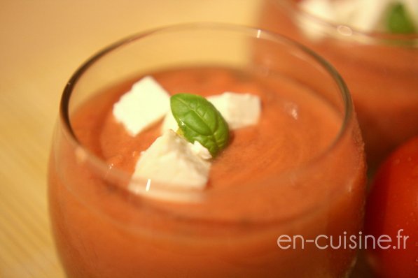 Recette gaspacho à la feta au Thermomix