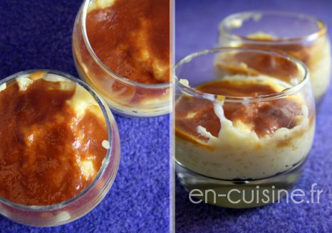 Recette riz au lait vanille au Thermomix, sauce caramel au beurre salé