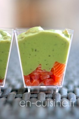 Recette verrines de guacamole et saumon fumé au Thermomix