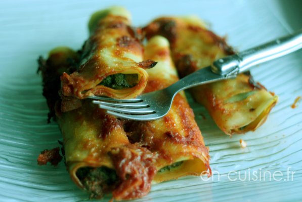 Recette cannelloni aux épinards et ricotta au Thermomix