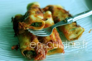 Recette cannelloni aux épinards et ricotta au Thermomix