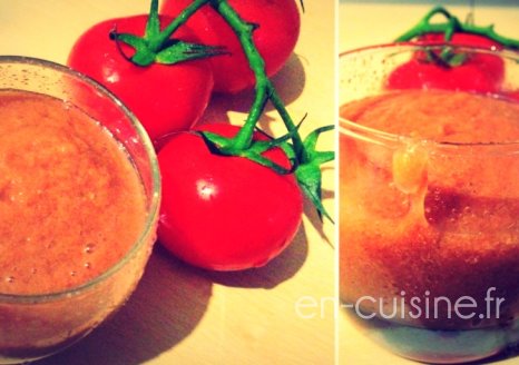 Recette gaspacho andalou au Thermomix