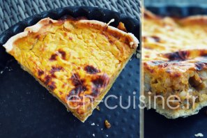 Recette tarte au potimarron, châtaignes et lardons au Thermomix