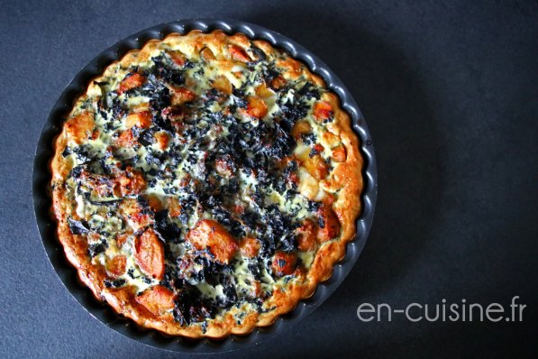 Recette tarte salée butternut, kale et Comté au Thermomix